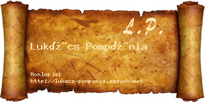 Lukács Pompónia névjegykártya